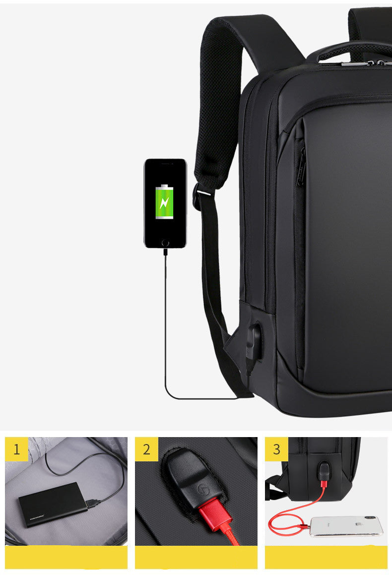 Mochila Ejecutiva Impermeable con Puerto USB.