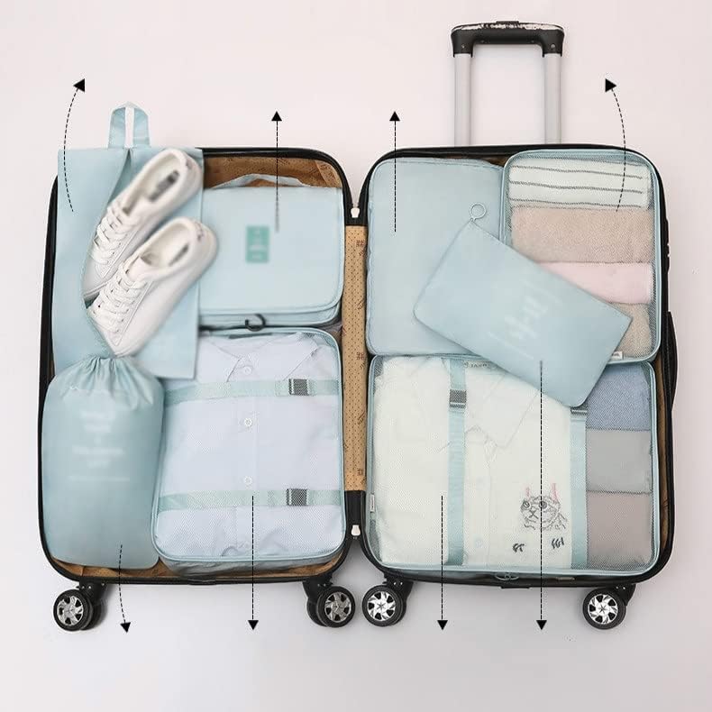 8 Piezas de Organizadores de Viaje Impermeables Para Maletas.