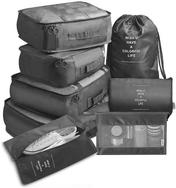 8 Piezas de Organizadores de Viaje Impermeables Para Maletas.