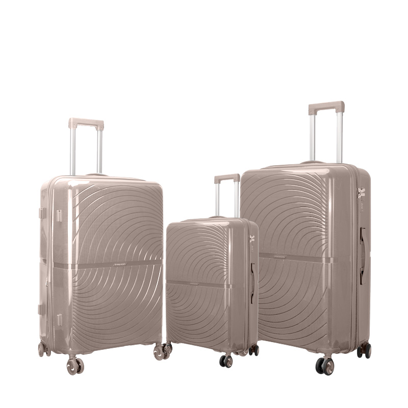 Set de 3 Valijas en Polipropileno con fuelle Exandible.