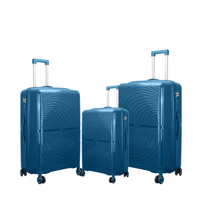 Set de 3 Valijas en Polipropileno con fuelle Exandible.