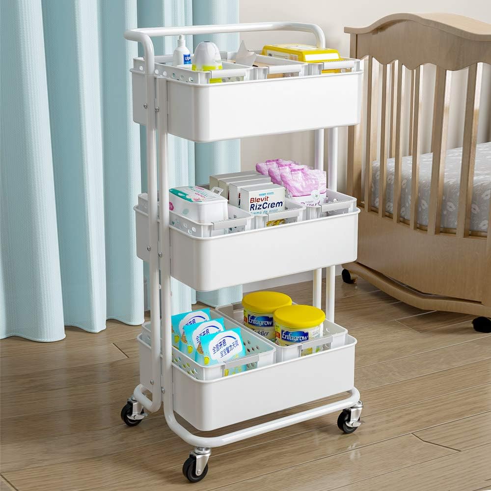 Carro Multiuso Organizador en 3 Niveles. 100% Metal.