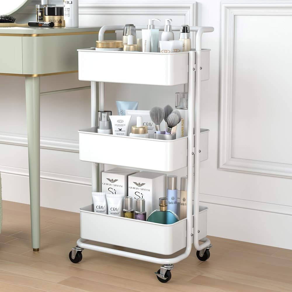 Carro Multiuso Organizador en 3 Niveles. 100% Metal.