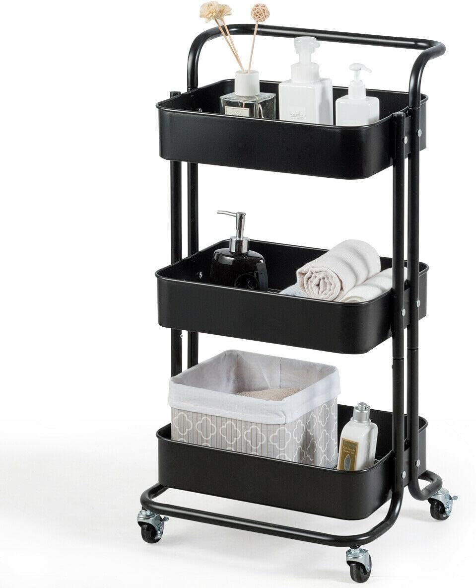 Carro Multiuso Organizador en 3 Niveles. 100% Metal.