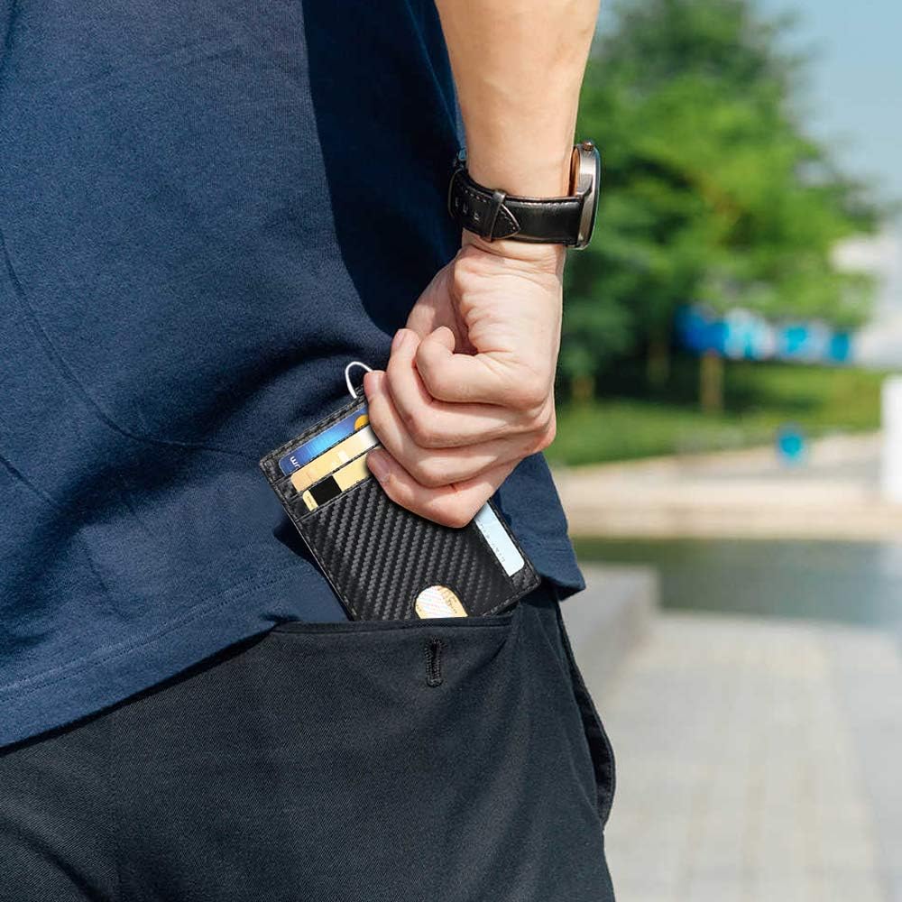 Tarjetero Slim con Protección RFID en Fibra de Carbono.