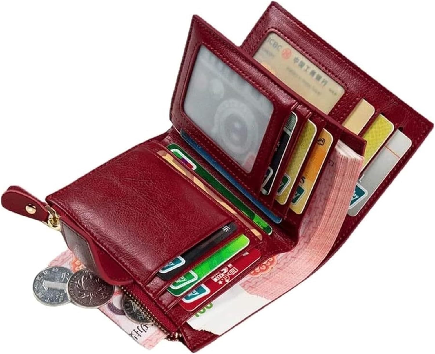Billetera De Cuero Amsterdam Waxed Para Mujer.