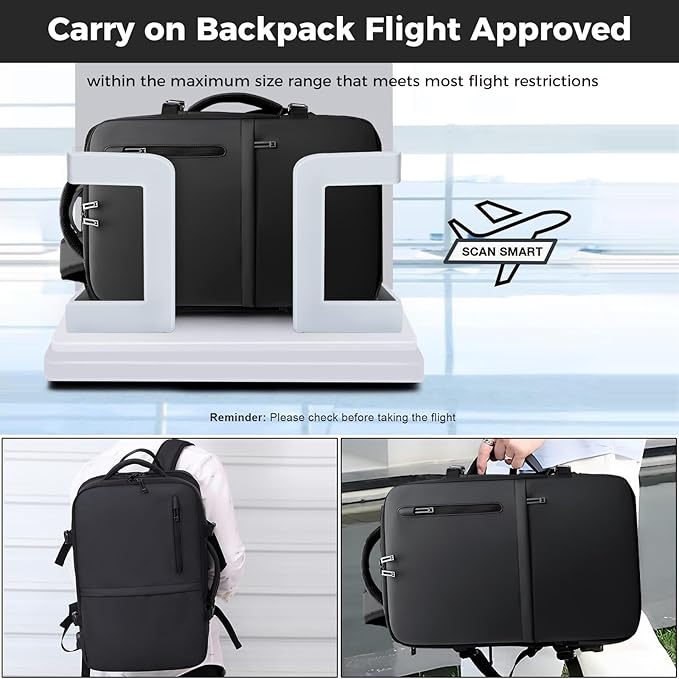 Mochila Carry On De Viaje Reforzada Impermeable Con USB.