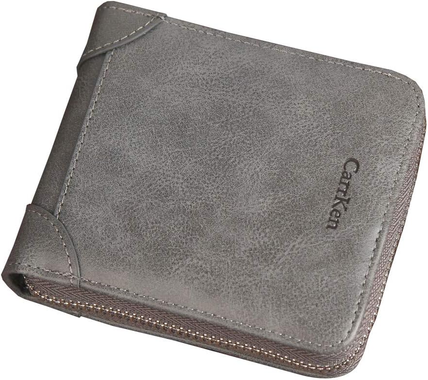 Billetera Para Hombre en Cuero Sintético Multiples Tarjetas y Monedero.