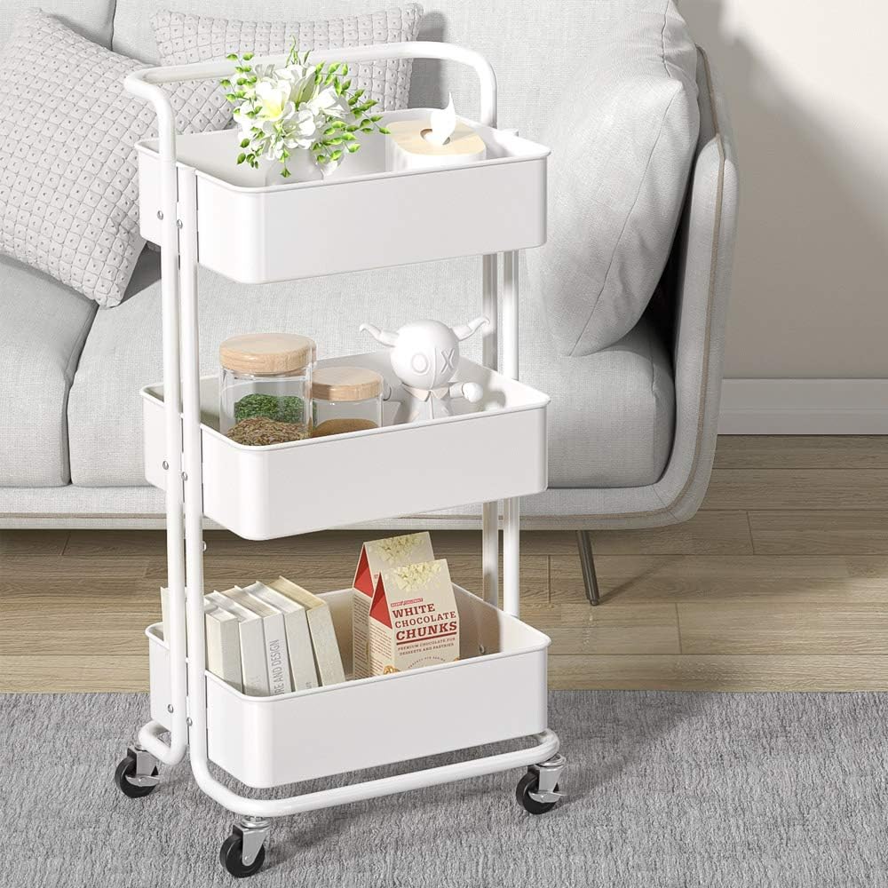 Carro Multiuso Organizador en 3 Niveles. 100% Metal.