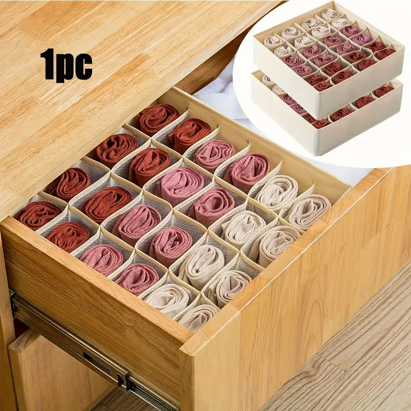 Set de 4 organizadores plegables de cajones de ropa interior.