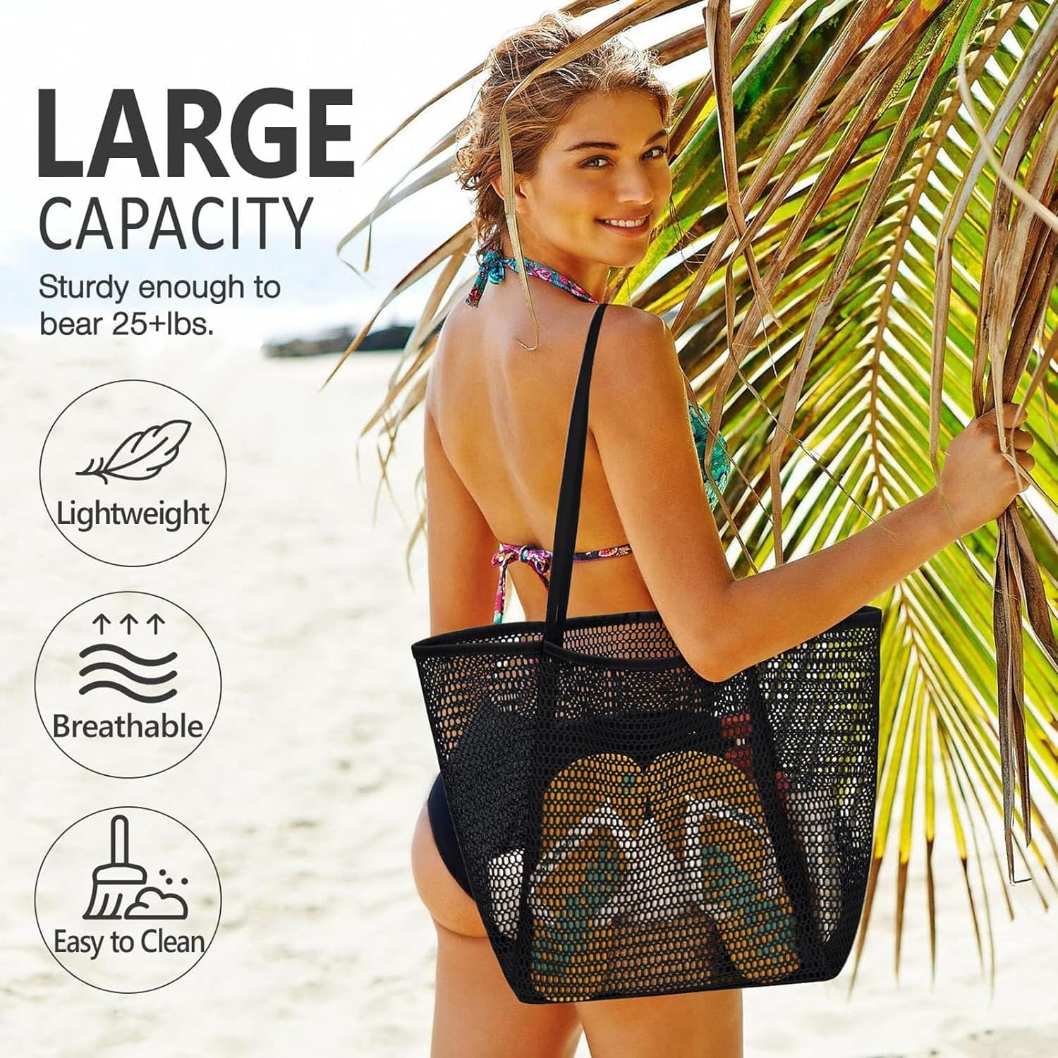 Bolsa de Playa Ligera Y Plegable.