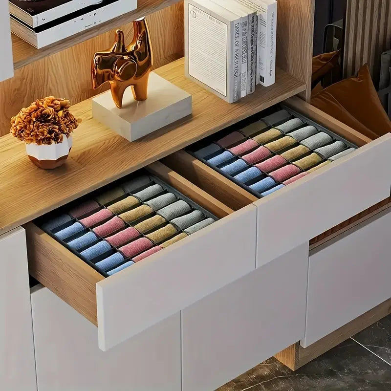 Set de 4 organizadores plegables de cajones de ropa interior.