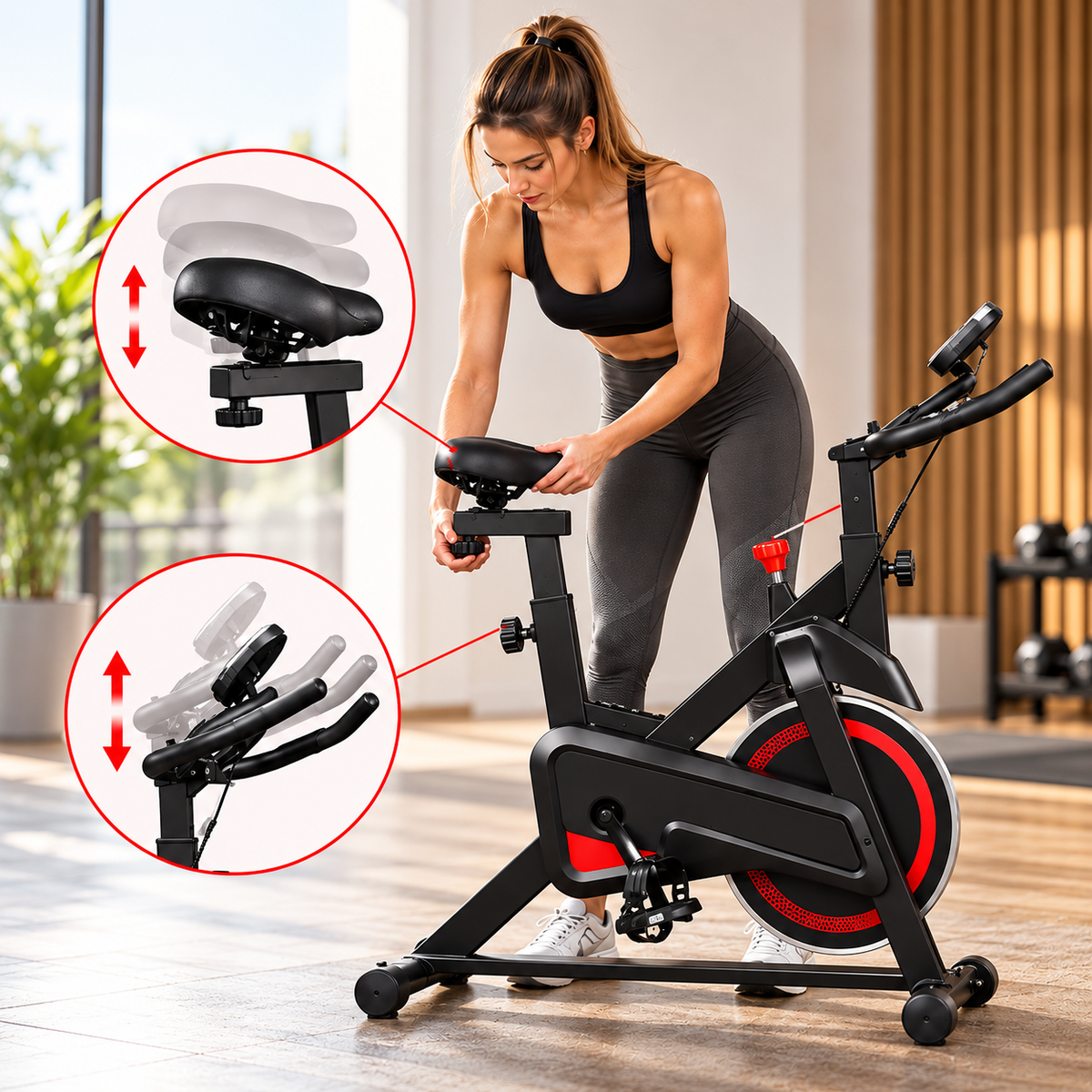 Bicicleta Spinning Wolfit Indoor 120 Kg Volante 4 Kg Lcd