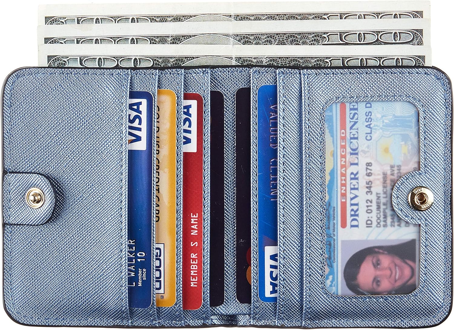 Billetera plegable Para Tarjetas de Credito Multiples Ranuras.