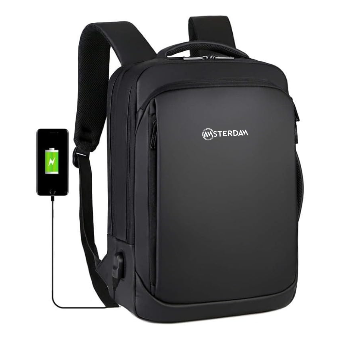 Mochila Ejecutiva Impermeable con Puerto USB.