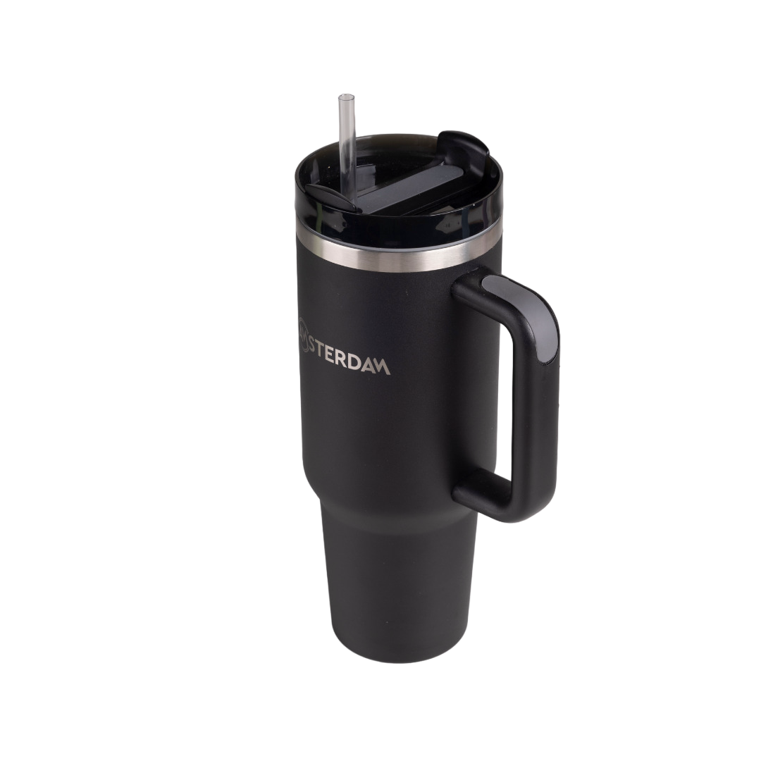 Vaso Térmico Tumbler 1200 Ml Con Mango Y Sorbito.