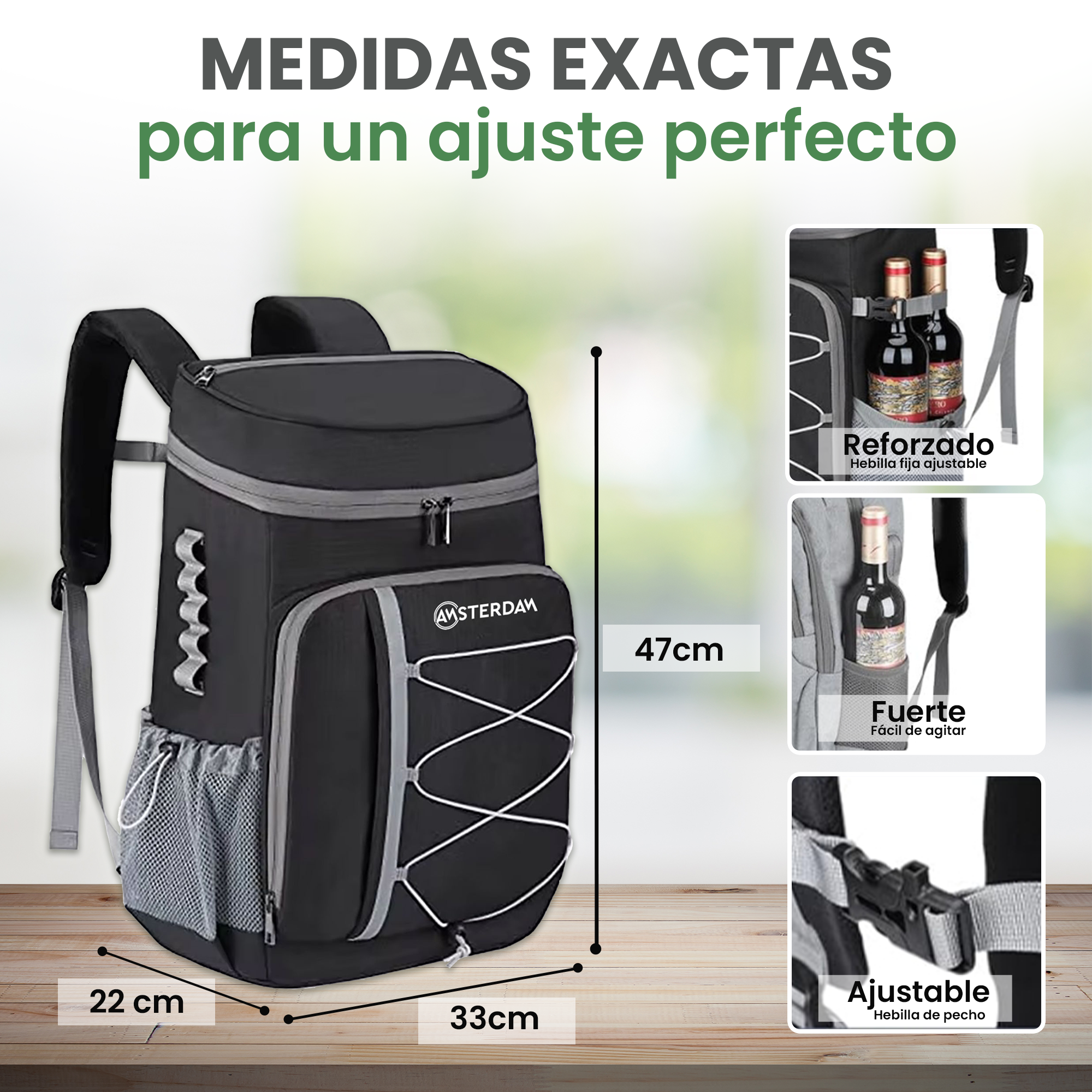 Mochila Conservadora Térmica de 32 Lts para Camping/Playa/Senderismo.