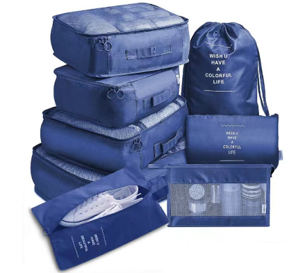 8 Piezas de Organizadores de Viaje Impermeables Para Maletas.
