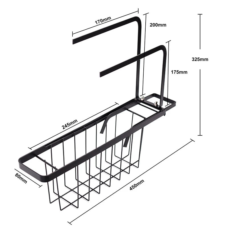 Organizador de Pileta Extensible en Acero Inoxidable.