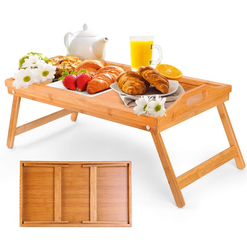 Mesa Bandeja para Desayuno de Bambú.