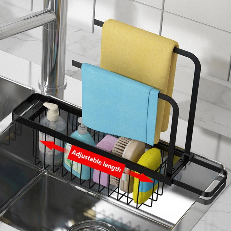 Organizador de Pileta Extensible en Acero Inoxidable.