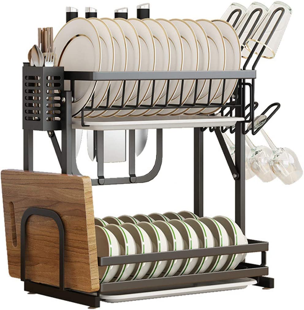 Escurridor SecaPlatos Plegable en Acero Inoxidable 2 Niveles.