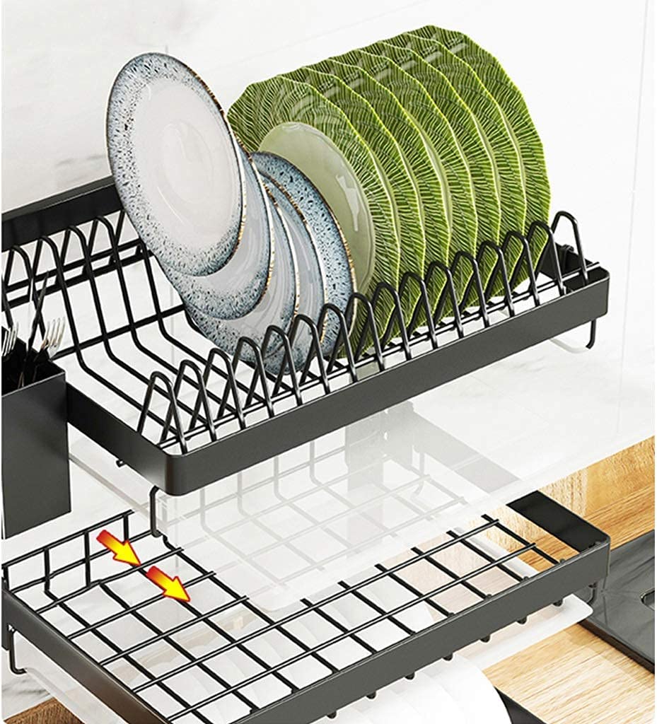 Escurridor De Platos En Acero Inox Extensible de 85 a 100 Cm Largo