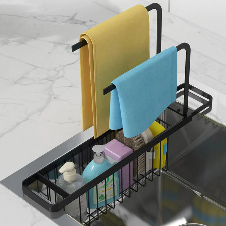 Organizador de Pileta Extensible en Acero Inoxidable.