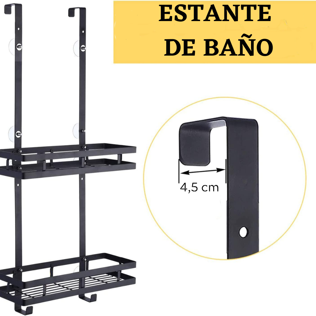 Estante Organizador Para Ducha En Acero Inoxidable 2 Pisos.
