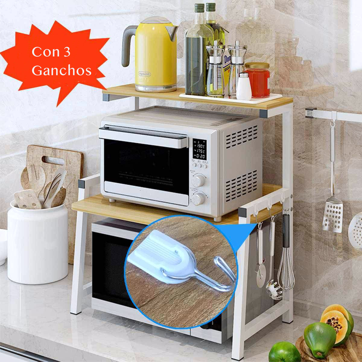 Rack Estante Soporte para Microondas y Hornos.-