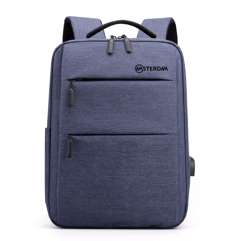 Mochila impermeable con USB para ordenador portátil, resistente al agua.