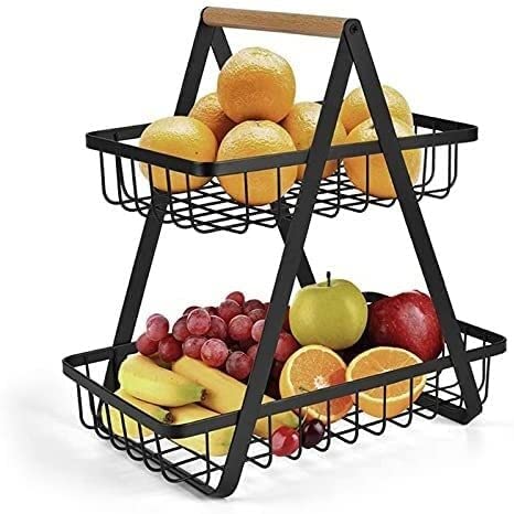 Canasta de Frutas y Verduras en 2 Niveles.