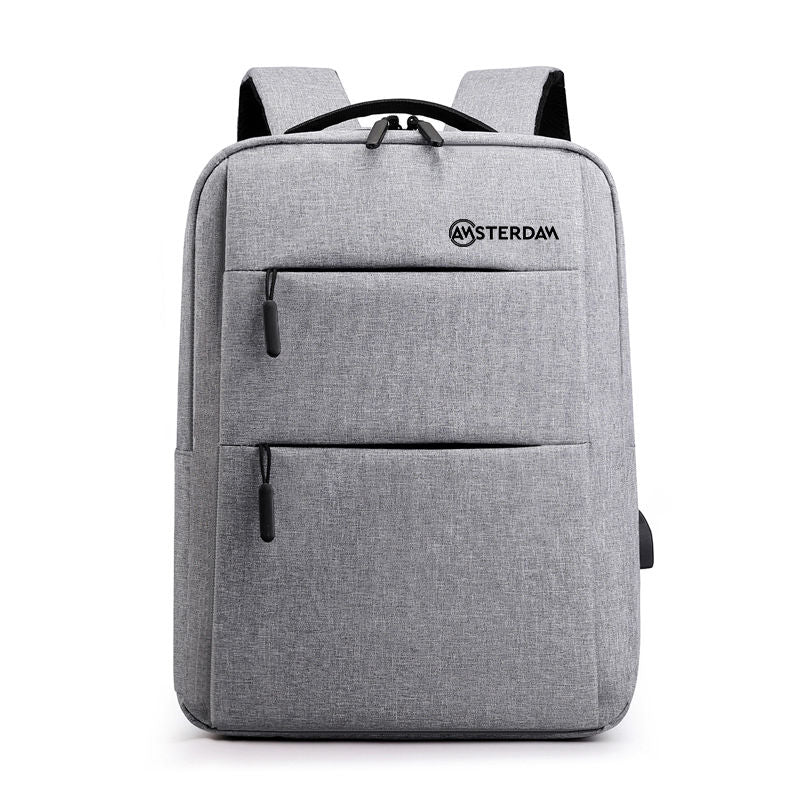 Mochila impermeable con USB para ordenador portátil, resistente al agua.