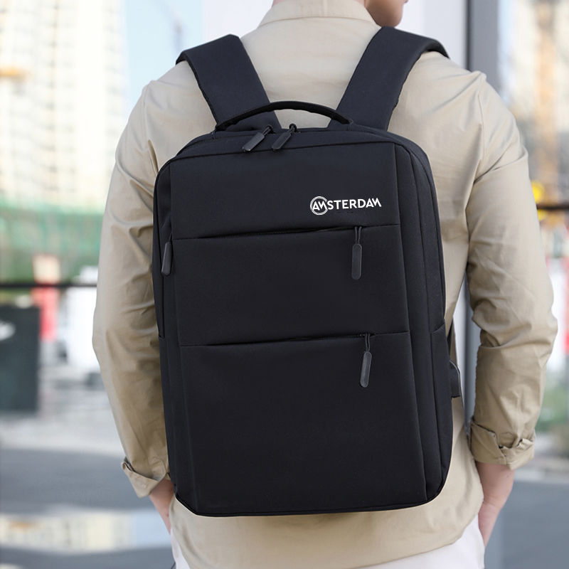 Mochila impermeable con USB para ordenador portátil, resistente al agua.
