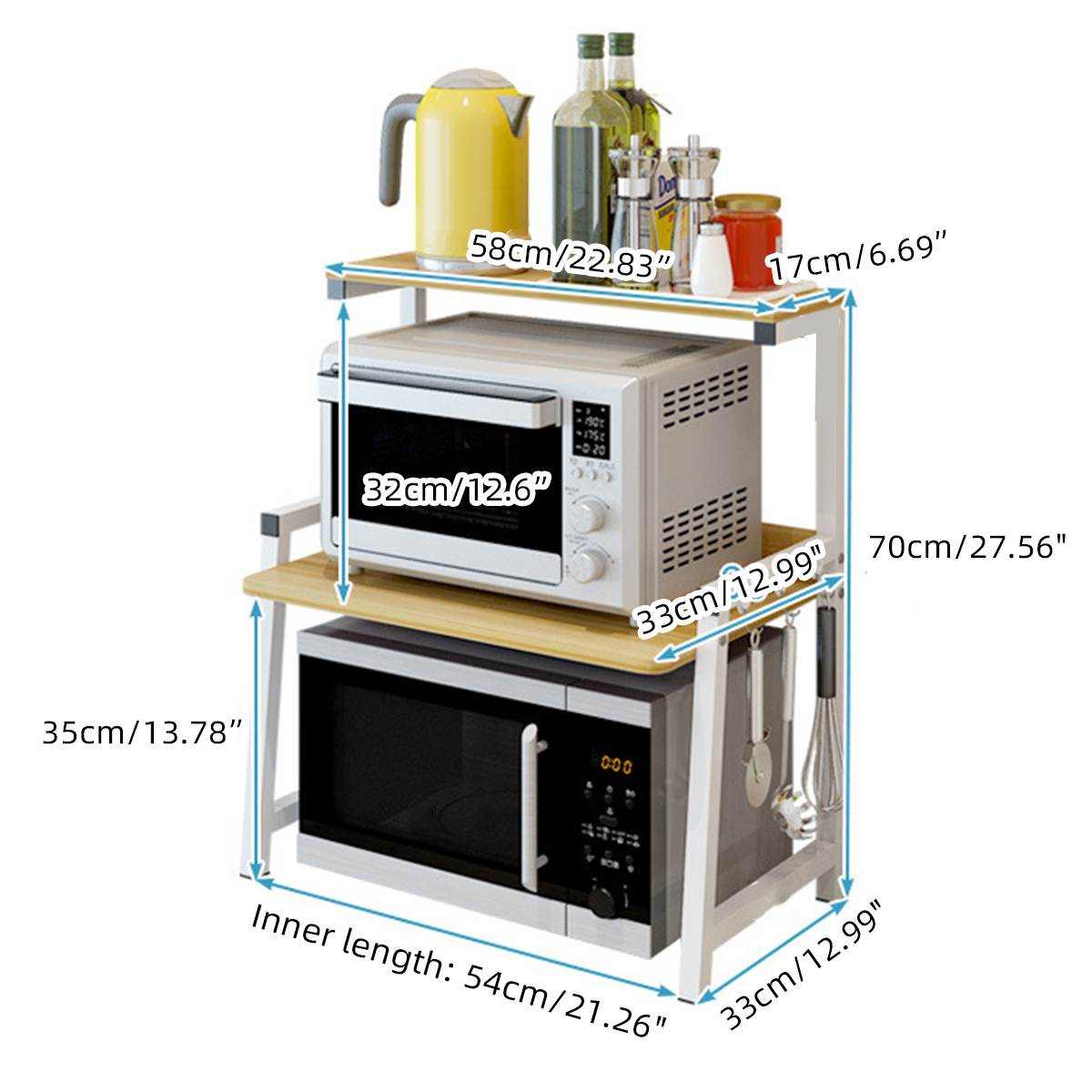 Rack Estante Soporte para Microondas y Hornos.-