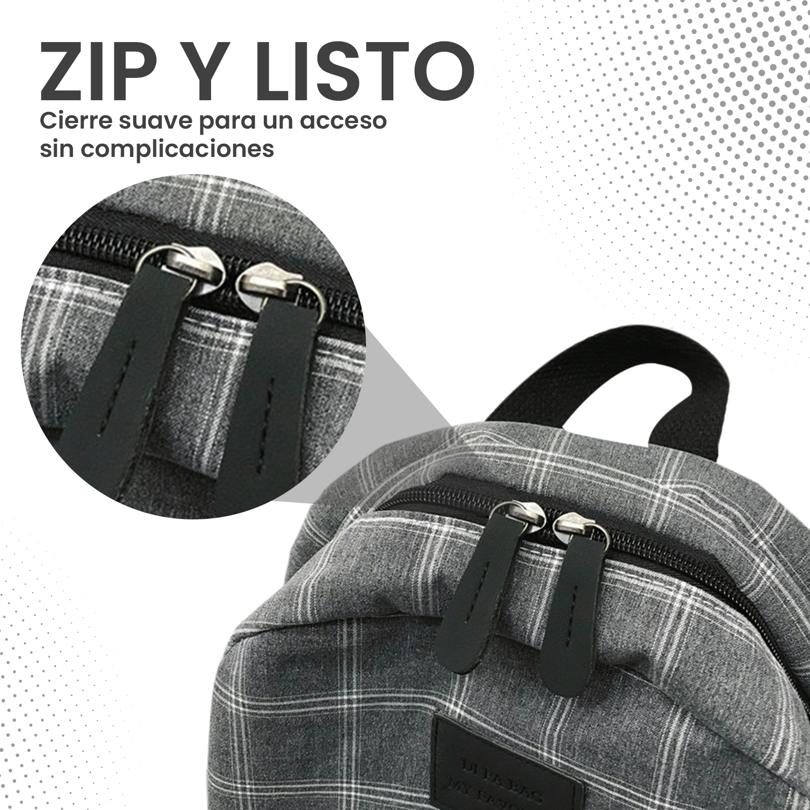 Mochila Escolar A Cuadros En Varios Colores - Unisex