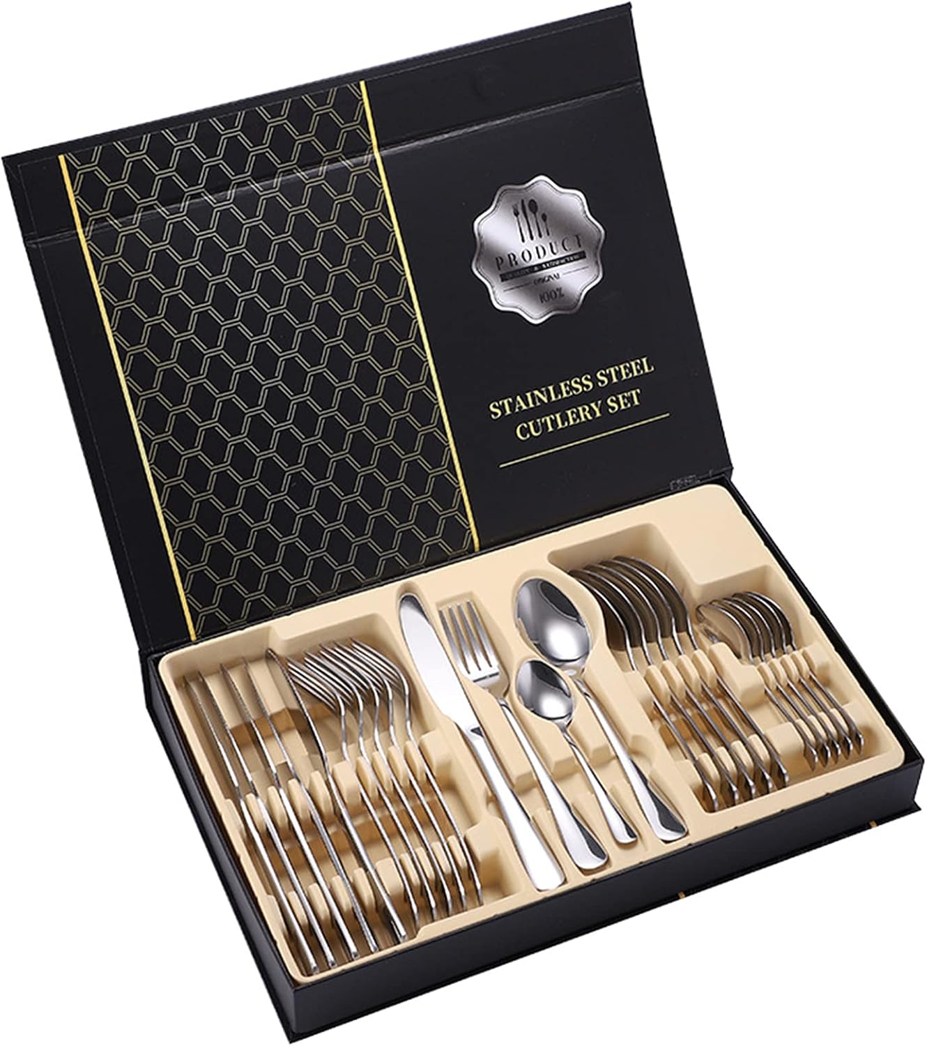 Juego de Cubiertos 24 Piezas en Acero Inox