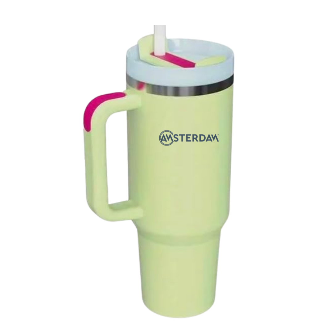 Vaso Térmico Tumbler 1200 Ml Con Mango Y Sorbito.