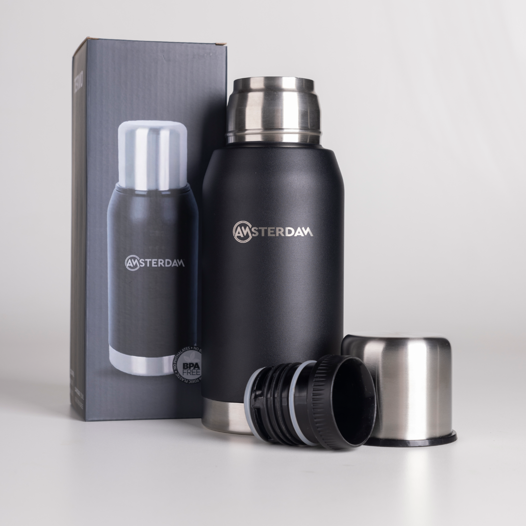 Set Termo 750ml + Mate 280ml En Acero Inoxidable