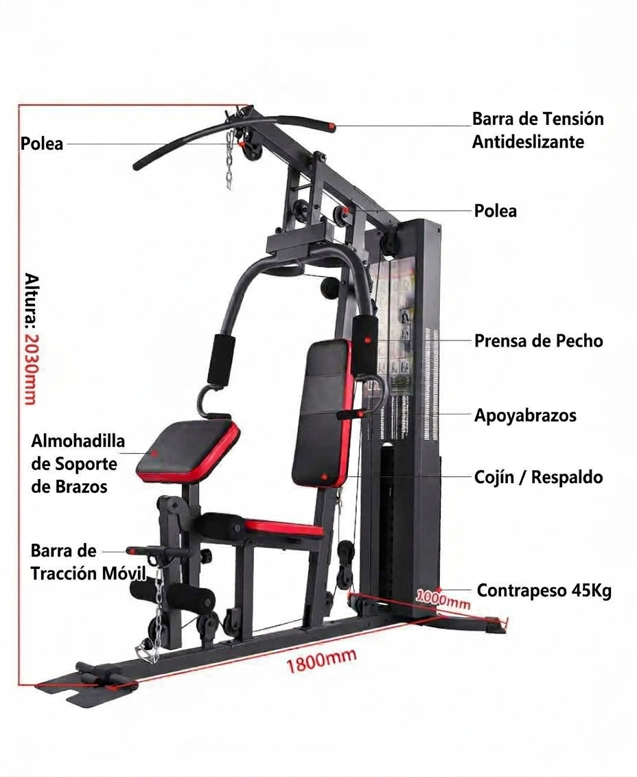 Fitness - Estación de gimnasio en casa multifuerza / HC-HG01