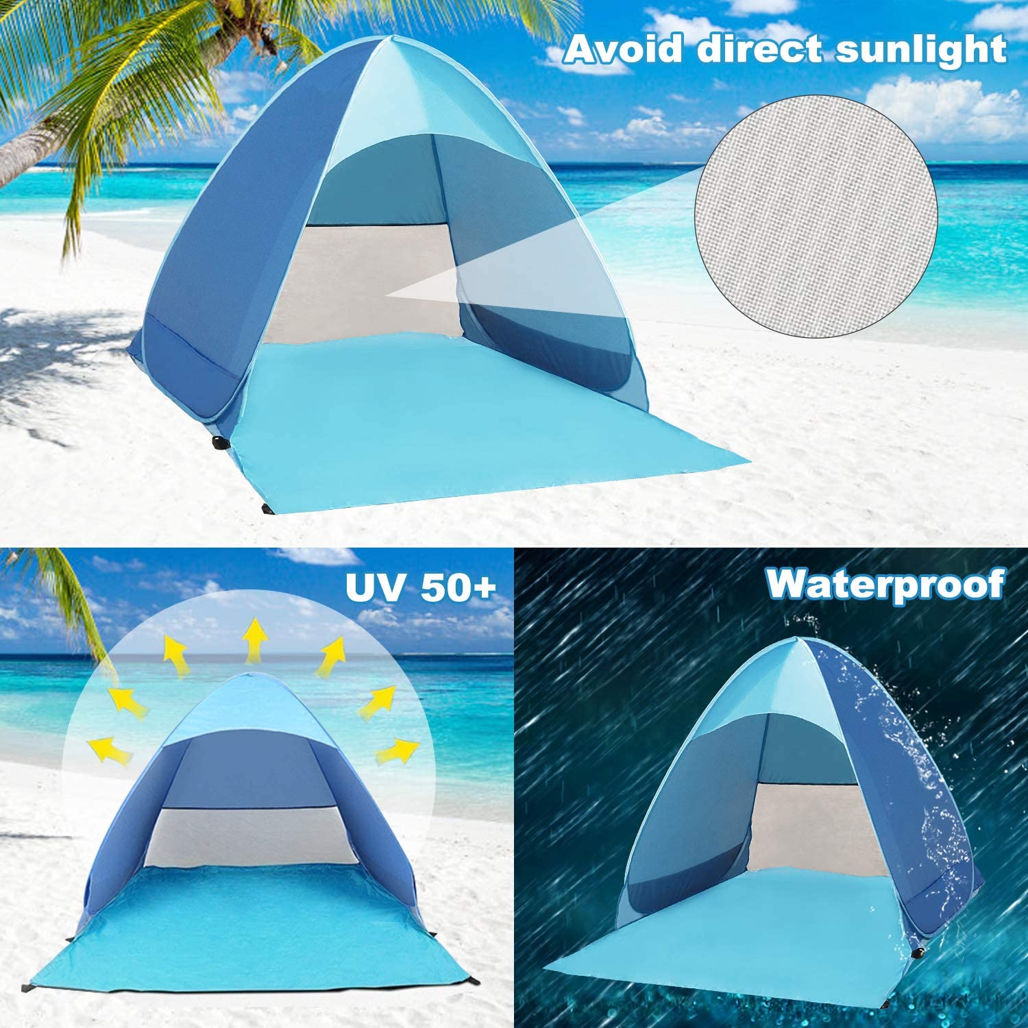 Carpa de Playa con Protección UV