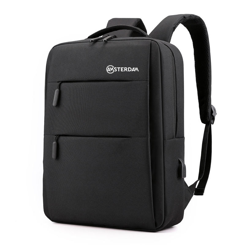 Mochila impermeable con USB para ordenador portátil, resistente al agua.