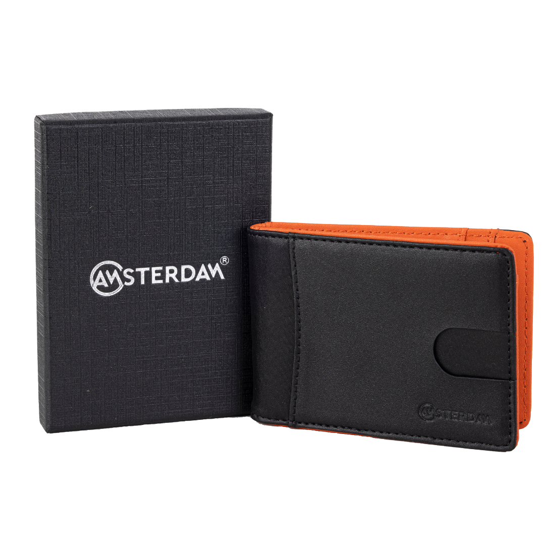 Billetera Slim minimalista con bloqueo RFID. Amsterdam.